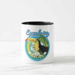 Caneca Logotipo de viagem Explore Aruba