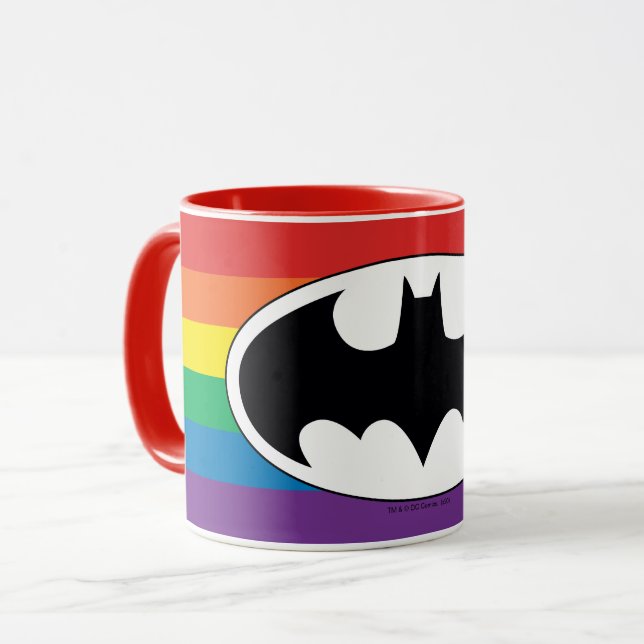 Caneca Logotipo do Batman Rainbow (Frente Esquerda)