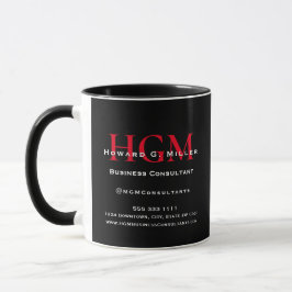 Caneca Logotipo do Business Monograma Promocional preto v