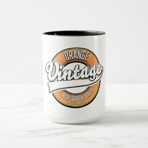 Caneca Logotipo do estilo vintage Broken Hill australia. 