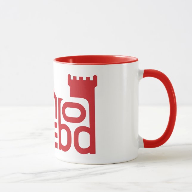 Caneca Logotipo do vermelho de Danebod (Direita)