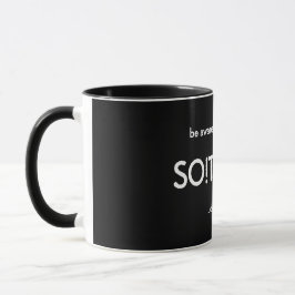 Caneca Logotipo e slogan da SO!Trouble em preto