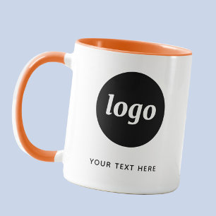 Caneca Logotipo e Texto simples para empresa