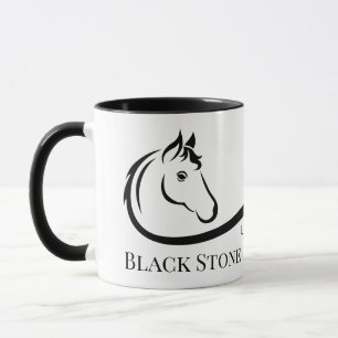 Caneca Logotipo equestre Raça equestre marca estável