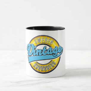 Caneca logotipo estilo vintage Kronoberg Suécia