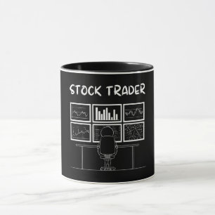 Caneca Logotipo Funny do Stock Trader