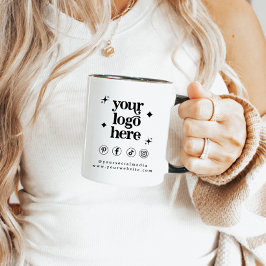 Caneca Logotipo mínimo de marca comercial