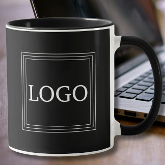 Caneca Logotipo Negrito Mínimo Preto