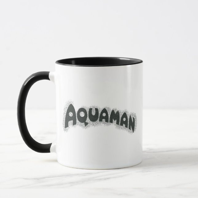 Caneca Logotipo Preto Grunge Aquaman (Esquerda)