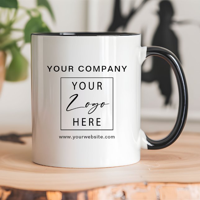 Caneca Logotipo Promocional da Sua Empresa (Criador carregado)