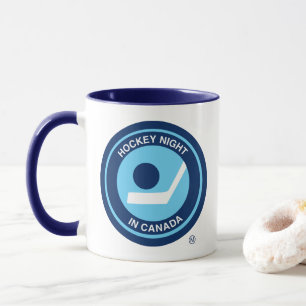 Caneca Logotipo retrô da noite de hóquei no Canadá