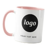 Caneca Logotipo simples e texto Promoção da marca comerci<br><div class="desc">Logotipo simples e texto personalizado para sua empresa. Substitua o logotipo e o texto por você para personalizar. Use-os você mesmo, entregue-os aos seus funcionários e colegas de trabalho, venda-os a clientes e clientes ou os entregue como um produto promocional para inspirar a fidelidade do cliente. Perfeito para escudos comerciais,...</div>