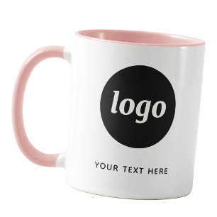 Caneca Logotipo simples e texto Promoção da marca comerci