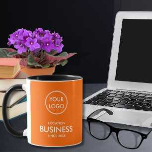 Caneca Logotipo simples para empresas modernas   Laranja