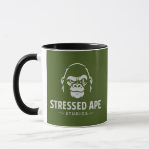 Caneca Logotipo Verde da Stressed Ape Studios