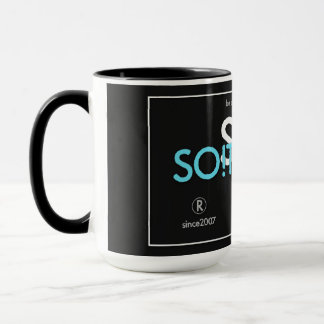 Caneca Logotipos e slogans da SO!Trouble em cor de combin