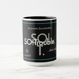 Caneca Logotipos e slogans SO!Trouble