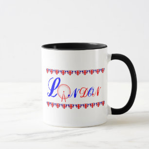 Caneca London Eye Union Jack British Theme Mug