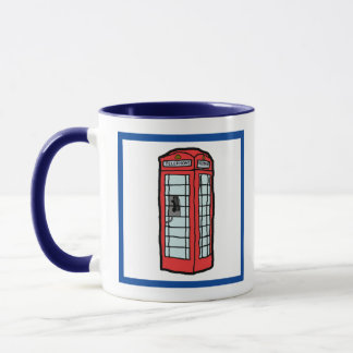 Caneca London Red Telephone Booth Iconic Viagem britânico