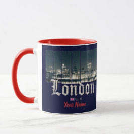 Caneca London Uk Skyline Reino Unido England vintage