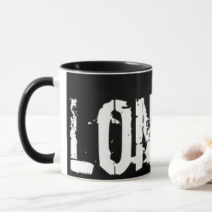 Caneca Londres - Estilo Urbano - Preto E Branco