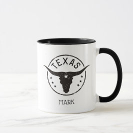 Caneca Longhorn Silhouette Texas