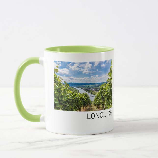 Caneca Longuich Moselle Vineyard Panorama Alemanha (Esquerda)
