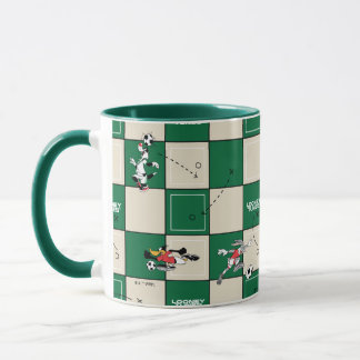 Caneca LOONEY TUNES™ Padrão de Grade de Futebol