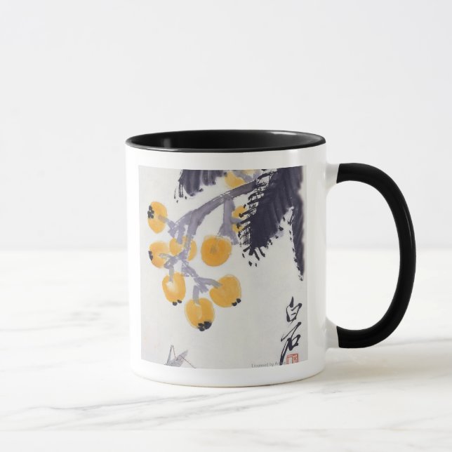 Caneca Loquats e um gafanhoto (Direita)