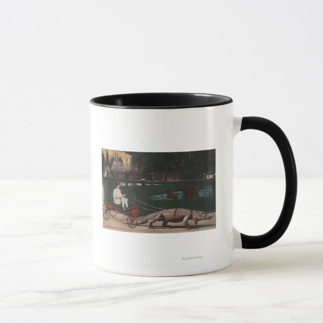 Caneca Los Angeles, CAAlligator FarmPulling Girl (Direita)
