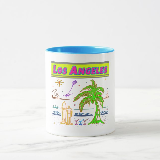 Caneca "Los Angeles" Surfer Beach Cup (Centro)
