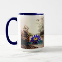 Lotus Azul Emergindo das Águas Mortas (Vietnamita)