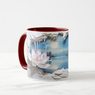Caneca Lotus Blossom & Serene Lake Cerâmica Coffee ☕