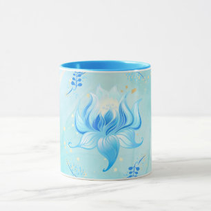 Caneca Lótus de Águas Calmas – Obra de Arte Floral Turque