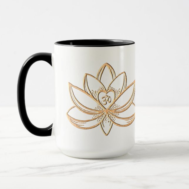 Caneca Lótus Dourado (Esquerda)