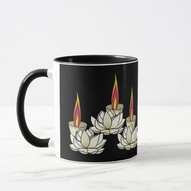 Caneca Lotus e Deepas Brancas (Esquerda)