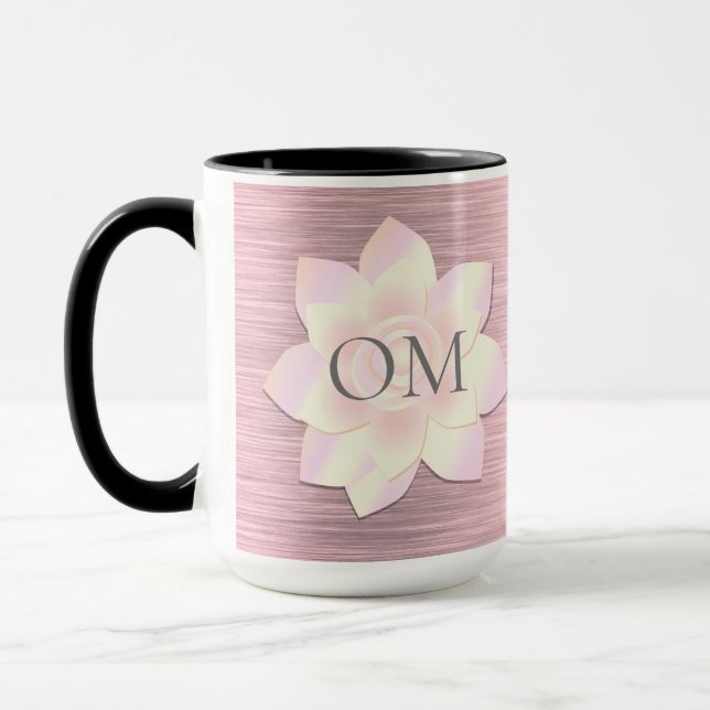 Caneca Lotus Elegante de Blush Rosa OM (Esquerda)
