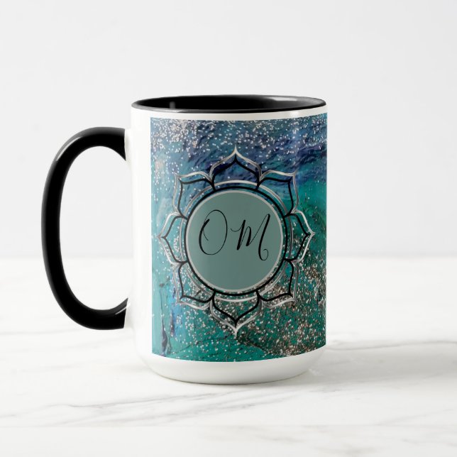 Caneca Lotus esrolante azul eslegante OM (Esquerda)