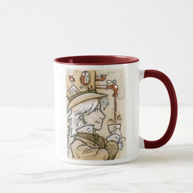 Caneca louca do Hatter de Steampunk (Direita)