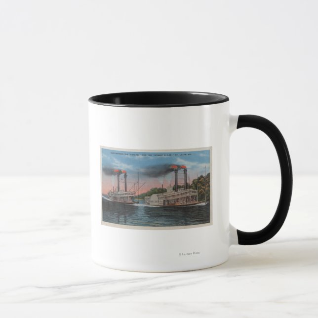 Caneca Louis, MO - Visão de Natchez & Robert E. Lee (Direita)