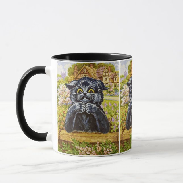Caneca Louis Wain Cat em Flores com uma Casa nas Costas (Esquerda)