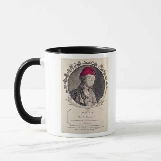 Caneca Louis XVI que vestem uma capota phrygian (Esquerda)