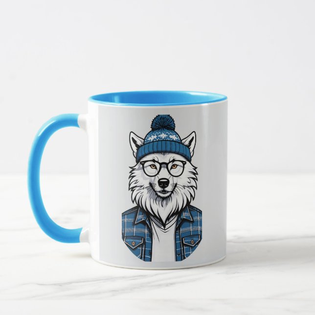 Caneca Loup Hivernal Stylisé (Esquerda)