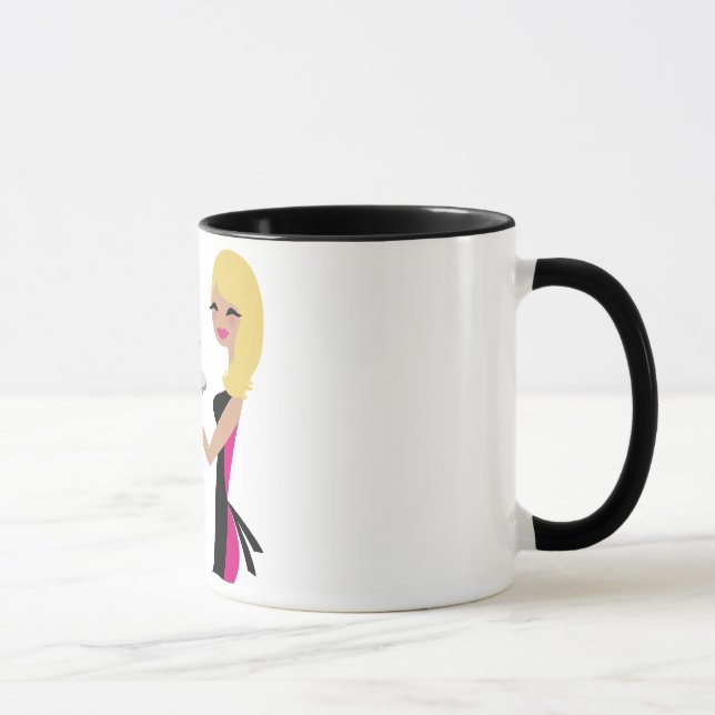 Caneca Louro ondulado de Cutie do cupcake de 311 (Direita)