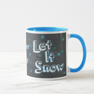 Caneca Lousa Deixe Nevar, Deixe Nevar, Deixe Nevar