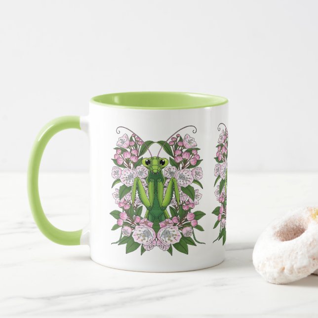 Caneca Louva-a-Deus Adorável e Laurel da Montanha  (Com Donut)