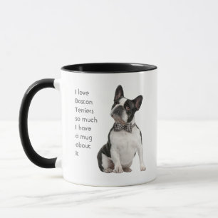 Caneca Love Boston Terriers Cães Tão Divertidos Que Citam