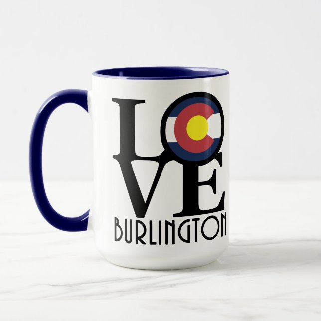 Caneca LOVE Burlington Colorado 15oz (Esquerda)