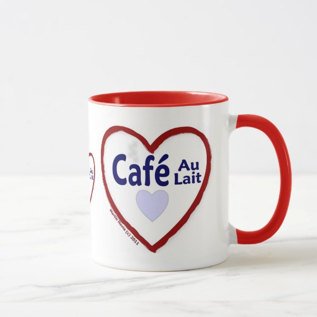 Caneca Love Café Au Lait - Ringer Mug (Direita)