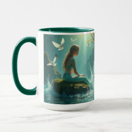 Caneca Love Deeply Mermaid Name Dia de os namorados